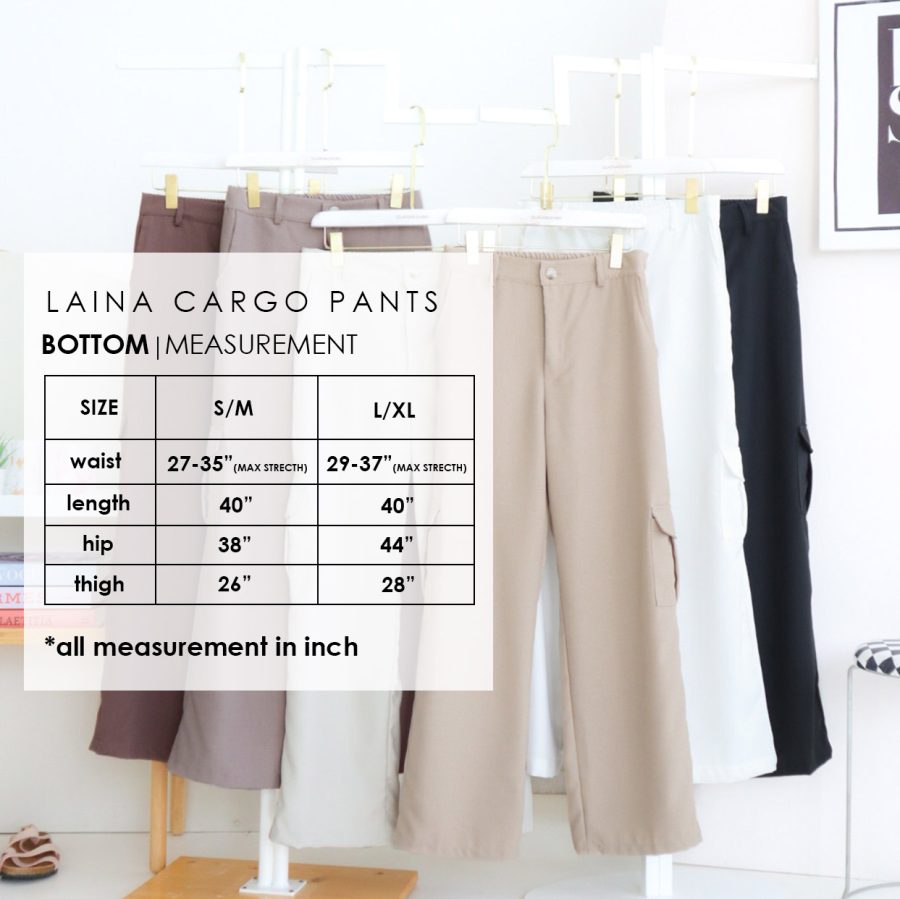 Laina Cargo Pants Nude Beige Dlaraaishah