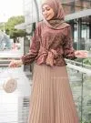 PLEATED SKIRT - MOCHA