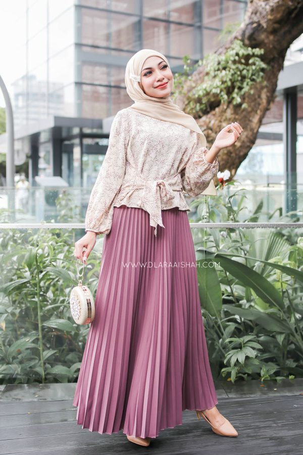 PLEATED SKIRT - ASH PURPLE PLEATED SKIRT - ASH PURPLE
