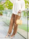 HARPER CARROT PANTS - BROWN