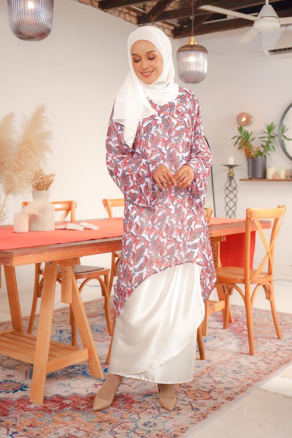 ANGGUN KAFTAN KURONG - PARSLEY WHITE