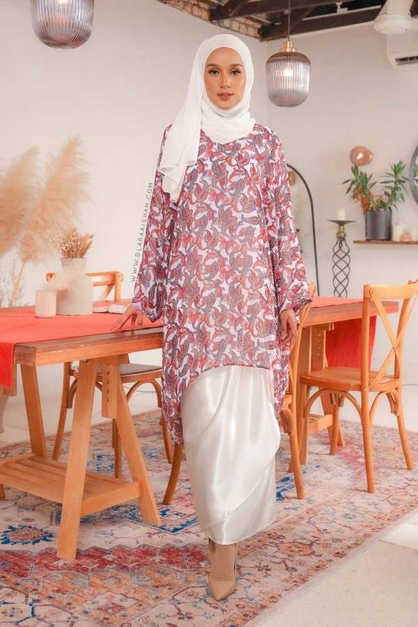 ANGGUN KAFTAN KURONG - PARSLEY WHITE