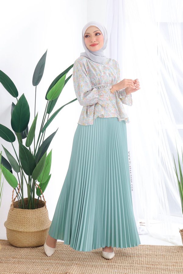 PLEATED SKIRT - MINT GREEN PLEATED SKIRT - MINT GREEN