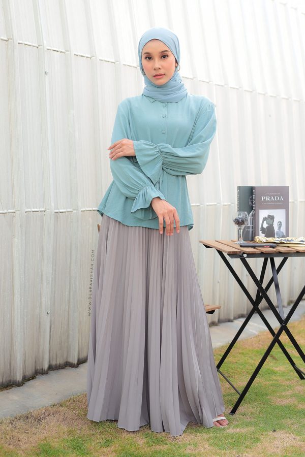 PLEATED SKIRT - GREY