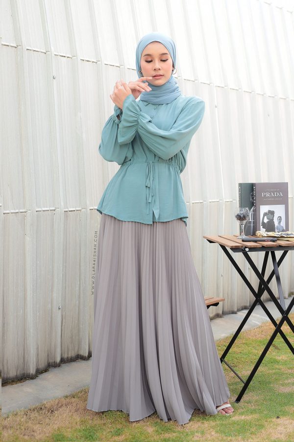 PLEATED SKIRT - GREY