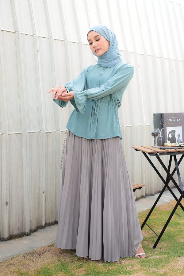 PLEATED SKIRT - GREY