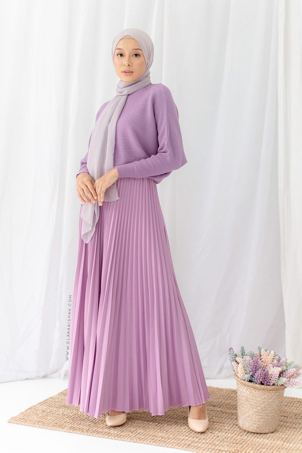 PLEATED SKIRT - LAVENDER PLEATED SKIRT - LAVENDER
