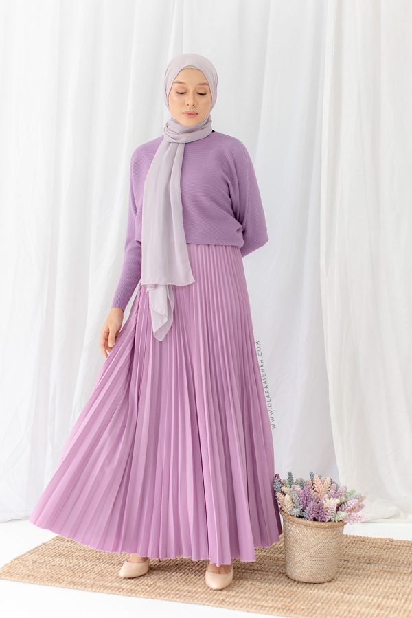 PLEATED SKIRT - LAVENDER PLEATED SKIRT - LAVENDER