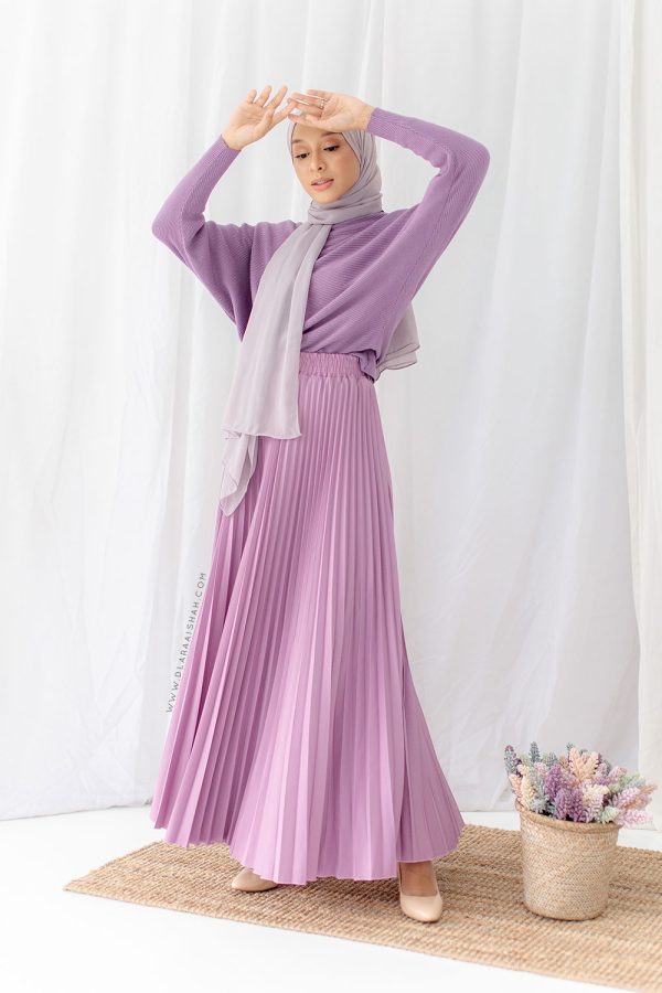 PLEATED SKIRT - LAVENDER PLEATED SKIRT - LAVENDER