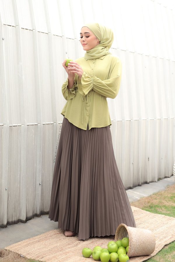 PLEATED SKIRT - OLIVE
