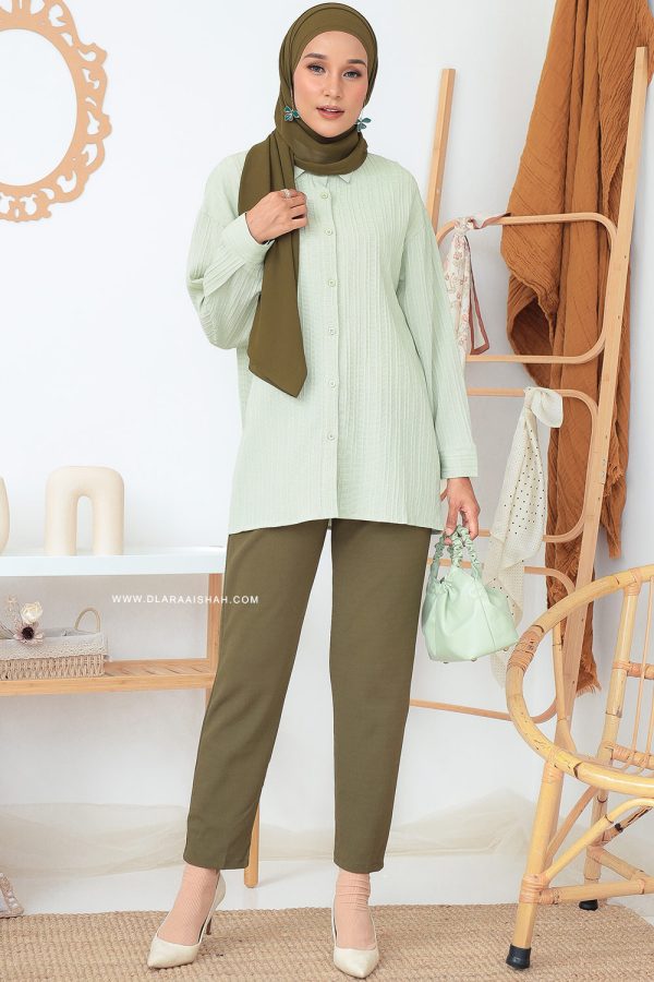 HENLEY SLIMFIT PANTS - OLIVE