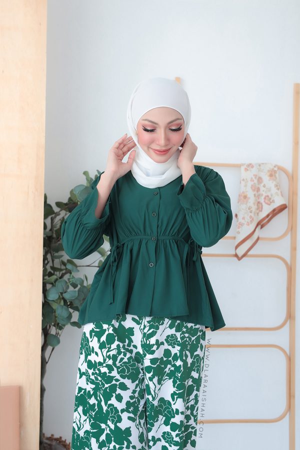 LAMIA BLOUSE - TEAL GREEN (TOP ONLY)
