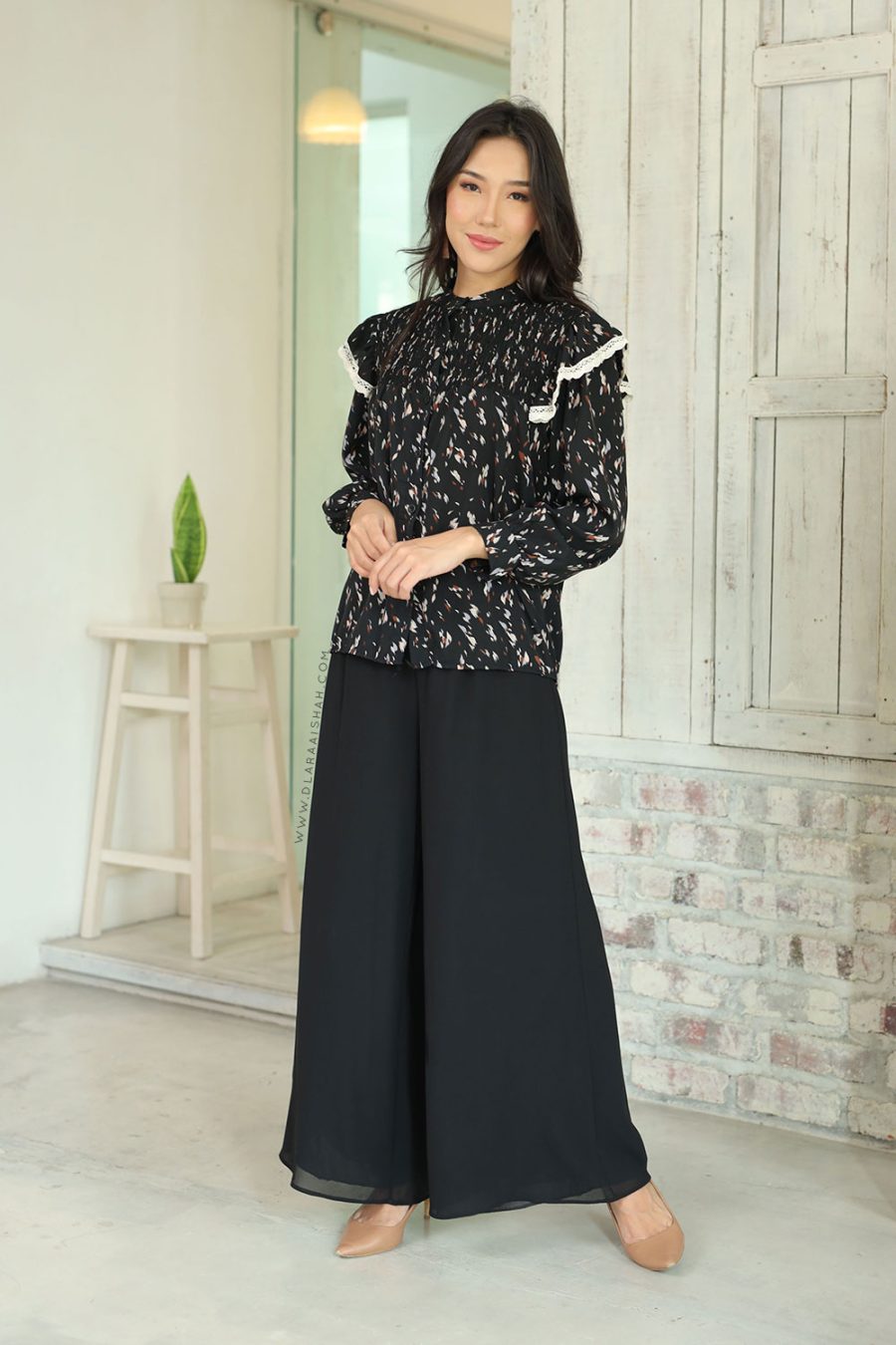 FREYA PALAZO - BLACK