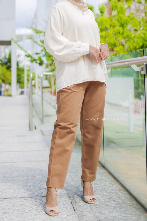 HARPER CARROT PANTS - BROWN