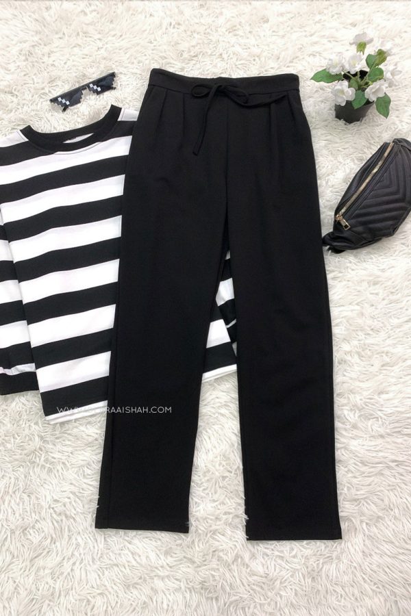 HENLEY SLIMFIT PANTS - BLACK