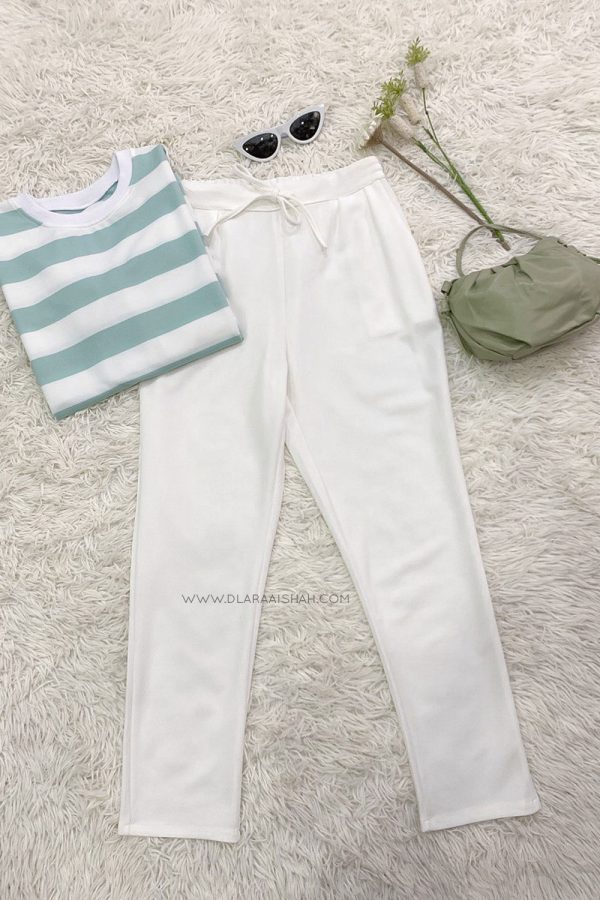 HENLEY SLIMFIT PANTS - WHITE