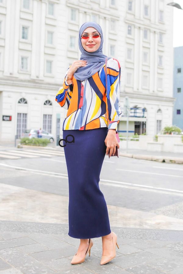 PENCIL SKIRT - DARK BLUE