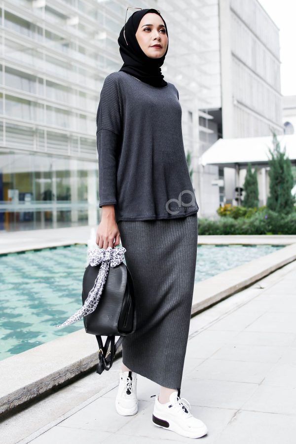 PENCIL SKIRT - DARK GREY PENCIL SKIRT - DARK GREY