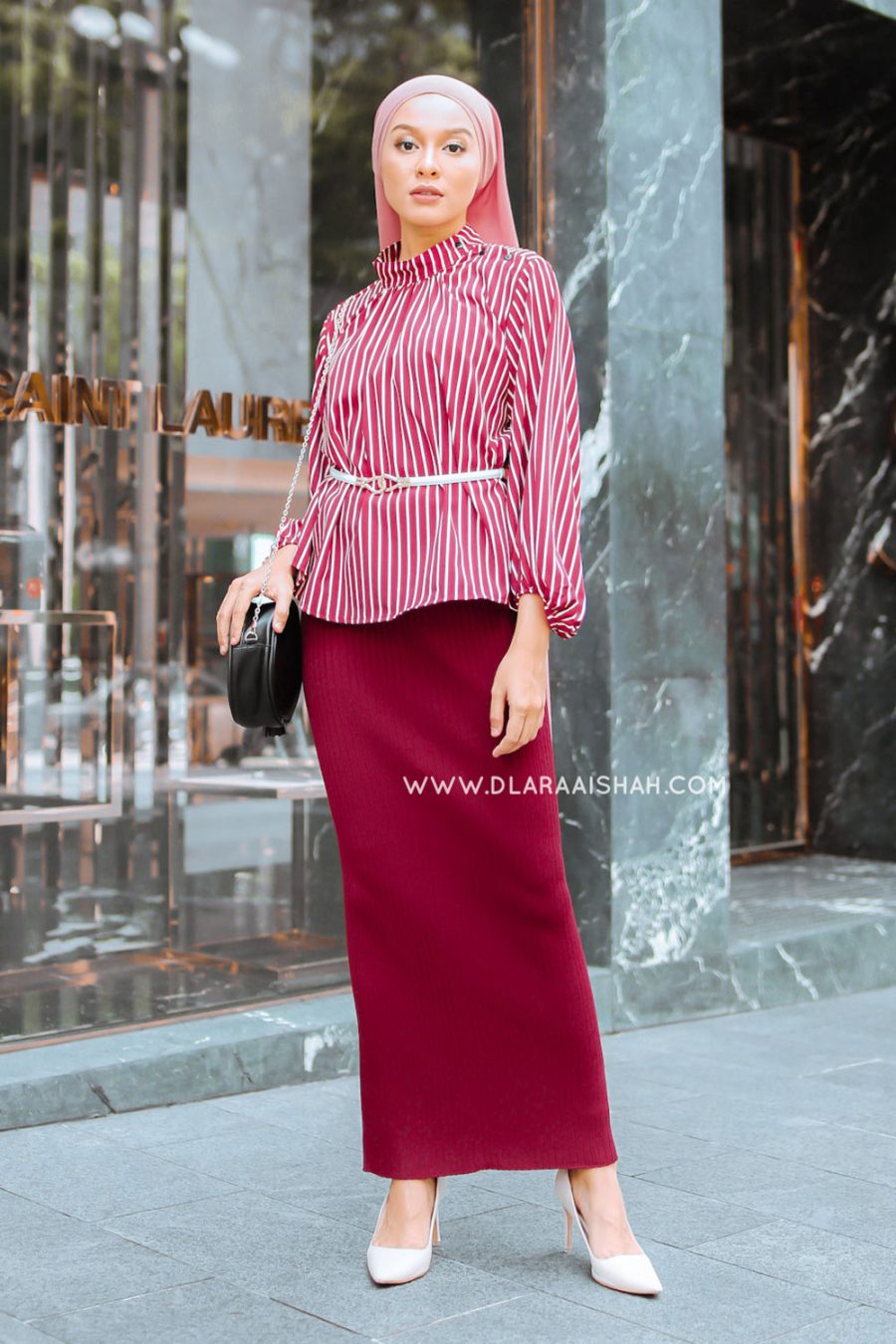 PENCIL SKIRT - MAROON