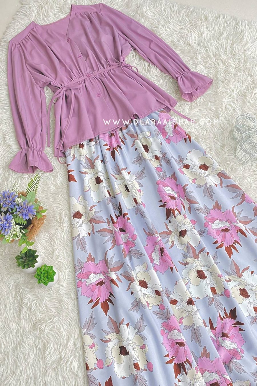 LAMIA BLOUSE - DUSTY PURPLE ( TOP ONLY )