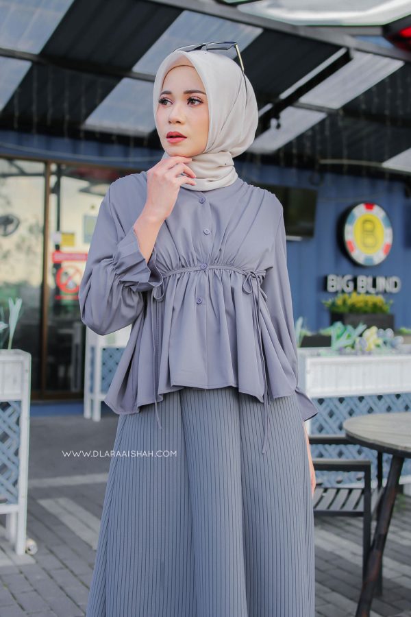 LAMIA BLOUSE - GREY ( TOP ONLY )