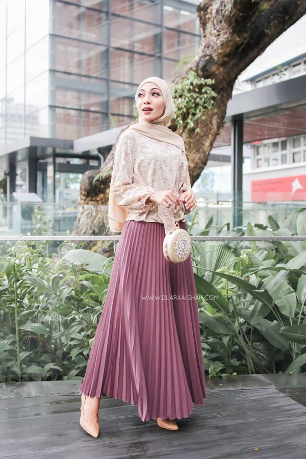 PLEATED SKIRT - ASH PURPLE PLEATED SKIRT - ASH PURPLE